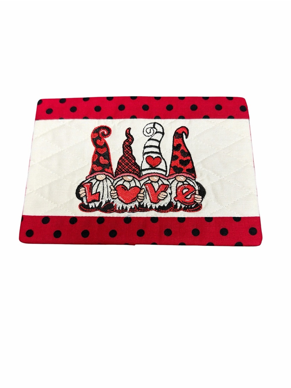 Hand Crafted Mug Rug Coaster Embroidered Cotton Fabric Padded Absorbs Liquid